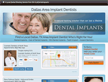 Tablet Screenshot of implantdentistdallas.com